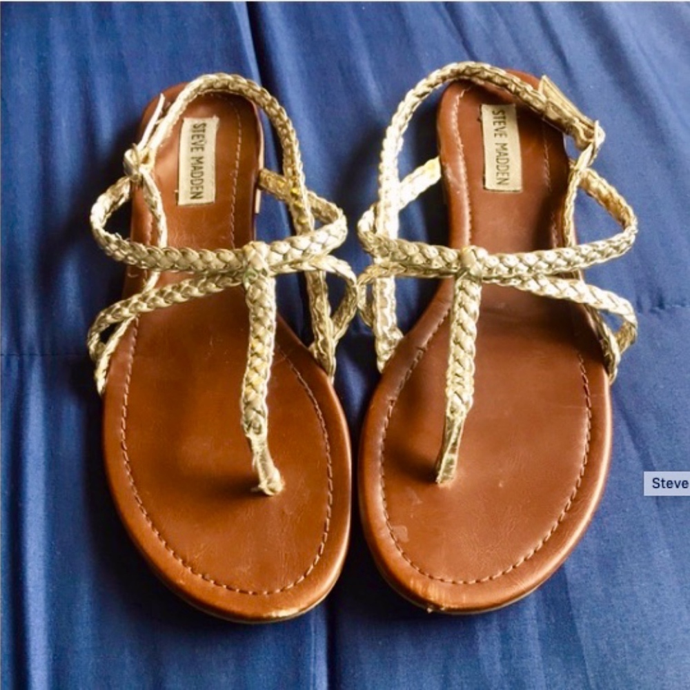 Steven Madden Gold Sandals